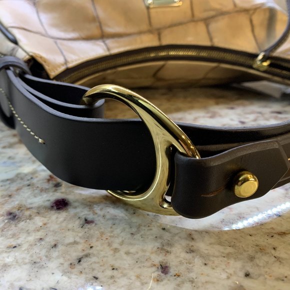 Dooney & Bourke Croco leather Large Hobo - Taupe - Picture 10 of 14